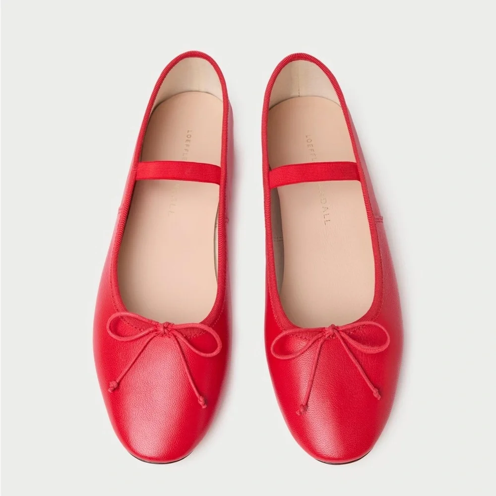Loeffler Randall Leonie Red Ballet Flat - Picture 2 of 5